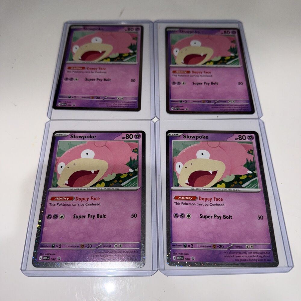 Pokemon TCG Slowbro Pitch Black Promo Card 86 Lot of 4
